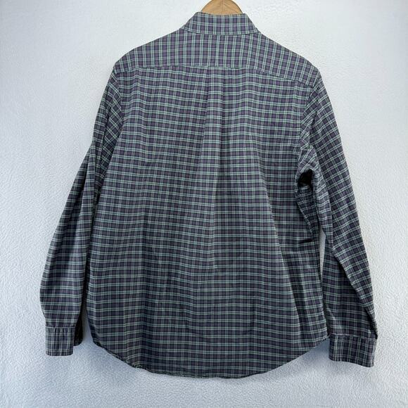 Ralph Lauren Shirt Men's Large Green Colorful Plaid Pony Logo Oxford Preppy OCBD - Picture 10 of 12
